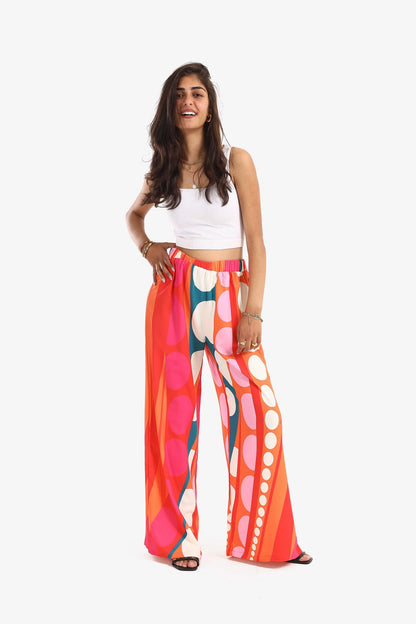 Vibrant Printed Voile Pants