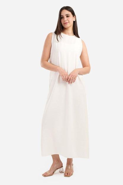 Round Neckline Sleeveless Dress