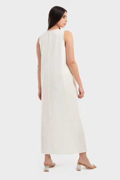 Round Neckline Sleeveless Dress