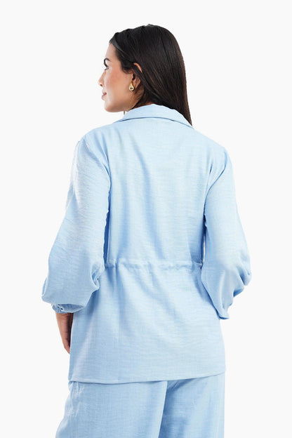 Casaul Jacket with Elastic Waist