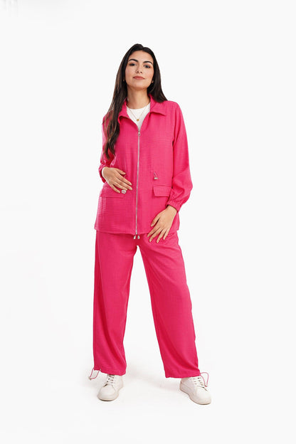 Casaul Jacket with Elastic Waist