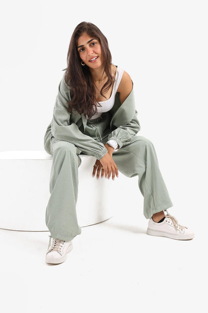 Casual Pants with Drawstring Cuffs