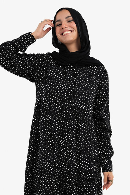Polka Dots Black Dress