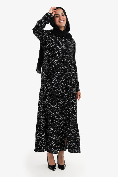 Polka Dots Black Dress