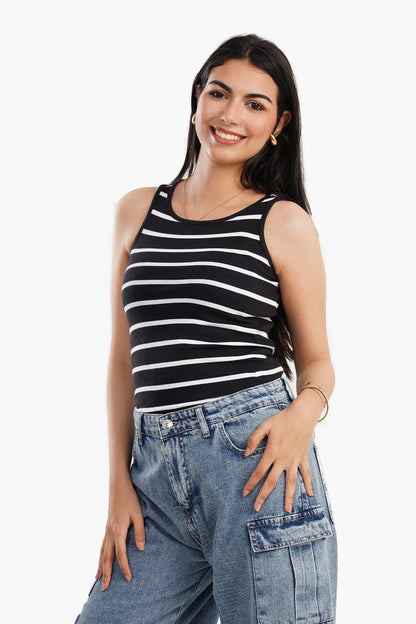 Top with Horizontal Stripes