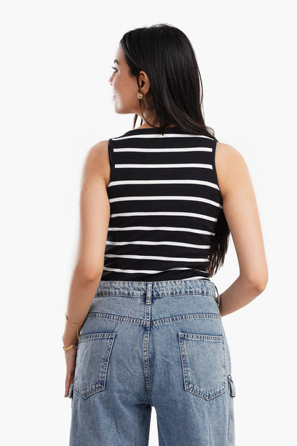 Top with Horizontal Stripes