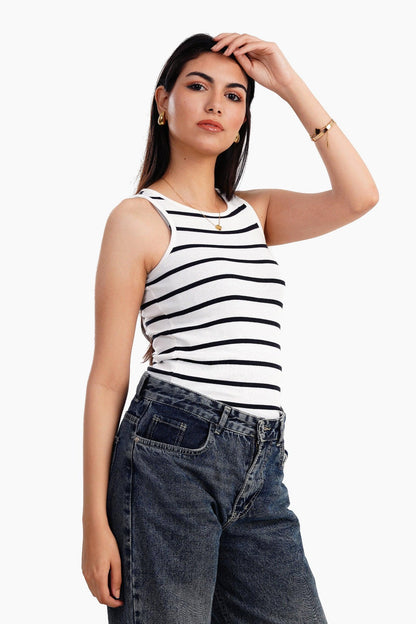 Top with Horizontal Stripes