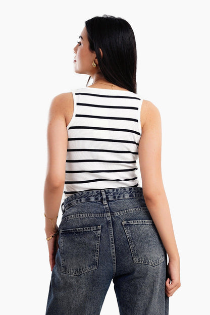 Top with Horizontal Stripes