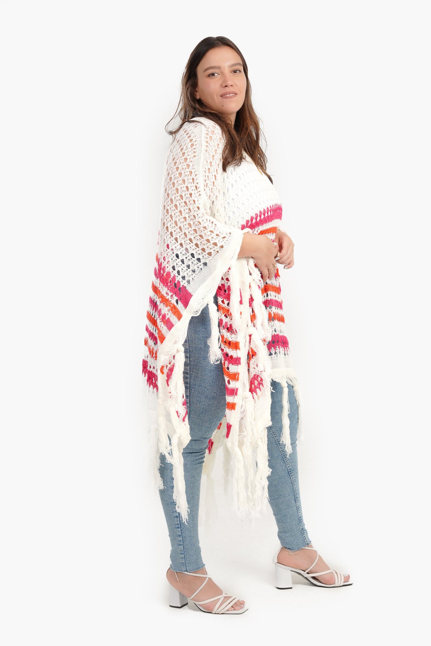 Trico Poncho with Fringes