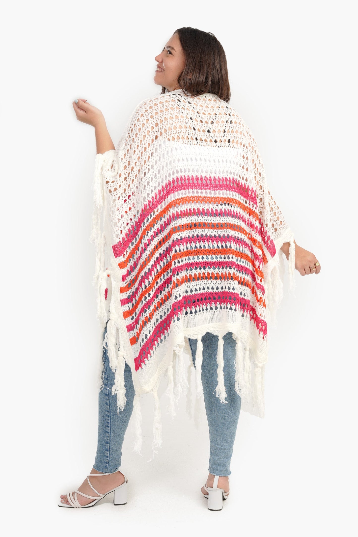 Trico Poncho with Fringes