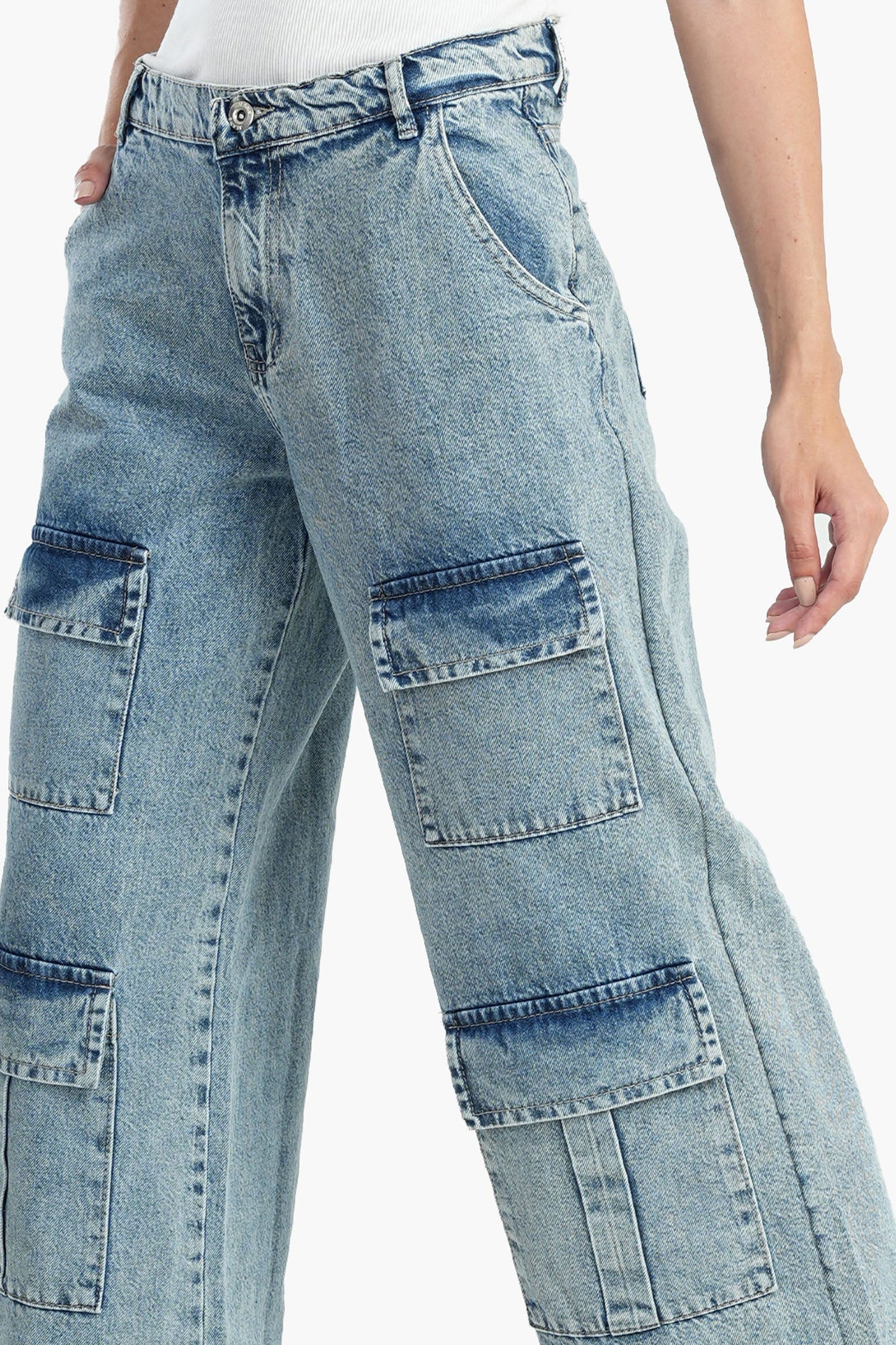 Jeans with 4 Front Flap Pockets