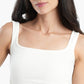 Ribbed Square Neck Top