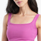 Ribbed Square Neck Top