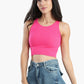 Sleeveless Ribbed Crop Top