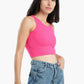 Sleeveless Ribbed Crop Top