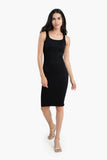 Ribbed Slim Fit Above Knee Dress