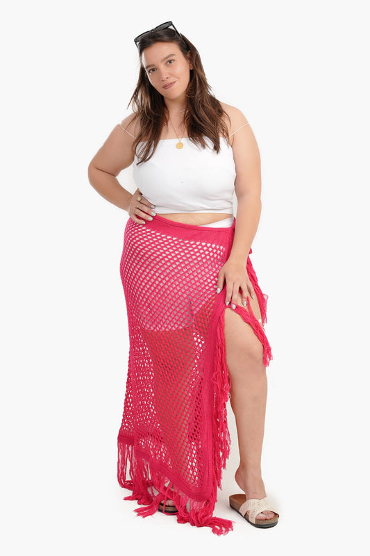 Trico Fishnet Wrap Skirt