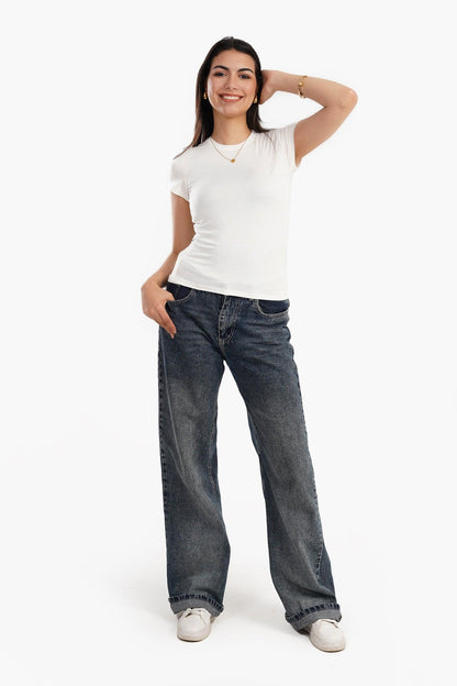 Viscose Solid Pattern Basic Top