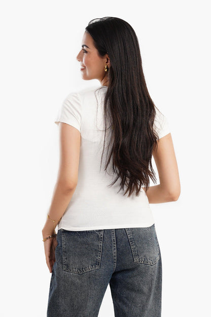 Viscose Solid Pattern Basic Top