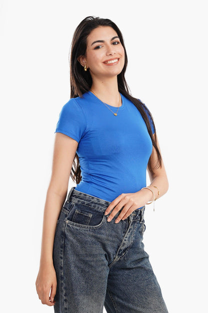 Viscose Solid Pattern Basic Top