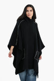 Black Knitted Poncho