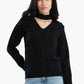 Choker Neck Knitted Pullover