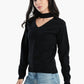 Choker Neck Knitted Pullover