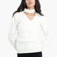 Choker Neck Knitted Pullover