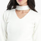 Choker Neck Knitted Pullover