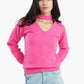 Choker Neck Knitted Pullover