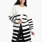 Dropped Shoulder Striped Cardigan