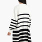 Dropped Shoulder Striped Cardigan