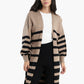 Dropped Shoulder Striped Cardigan