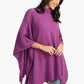 Poncho with Shoulder Metal Buttons