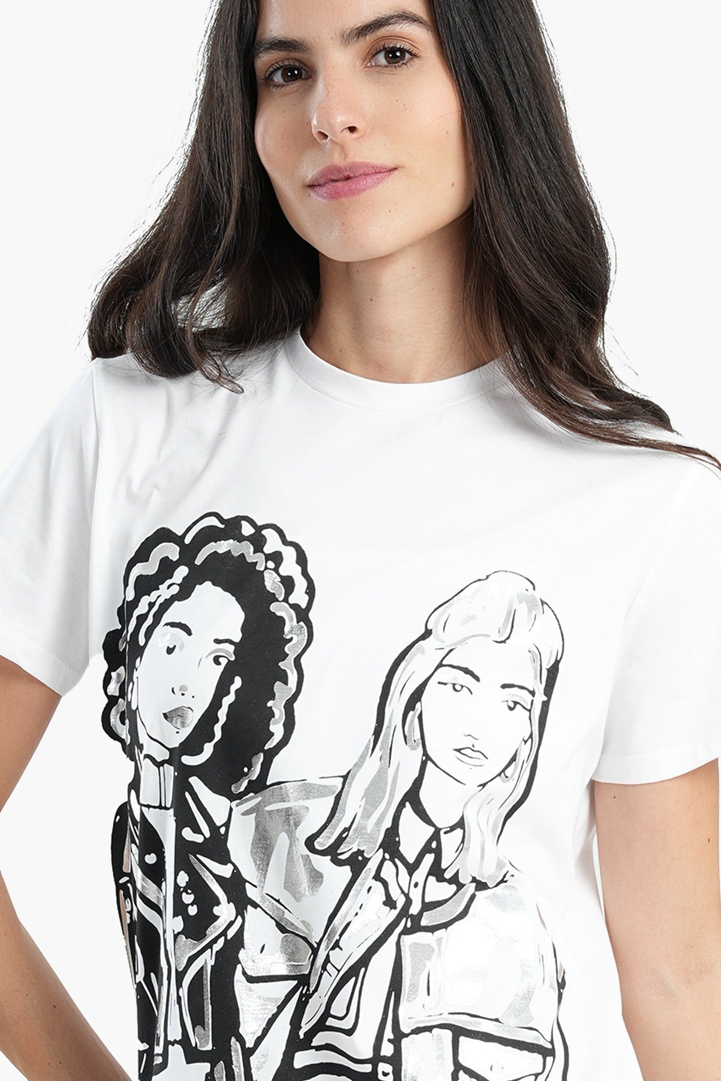 White Girls Print T-Shirt