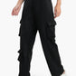 Black Suede Cargo Pants