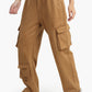 Camel Suede Cargo Pants