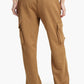 Camel Suede Cargo Pants