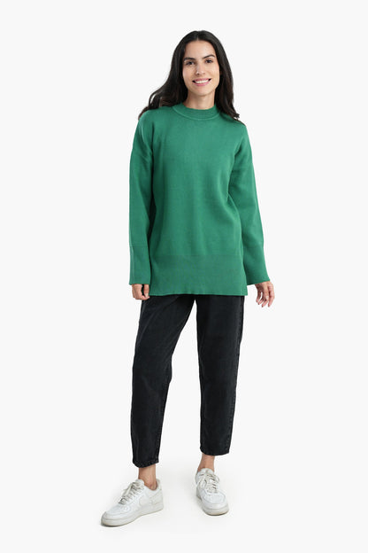 بنطال جينز بطول الكاحل بقصة "مام فيت"