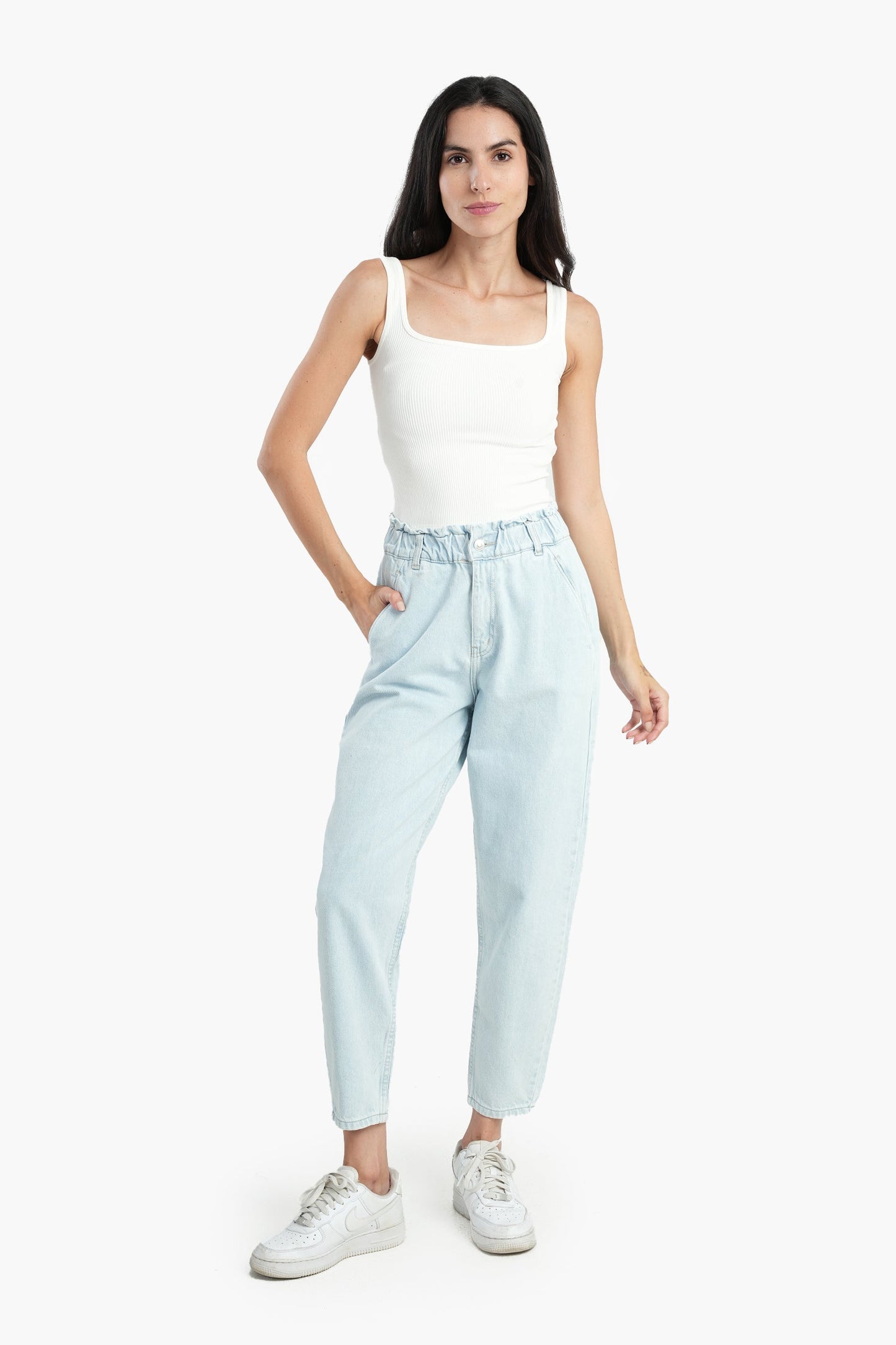 Ankle Length Mom Fit Jeans