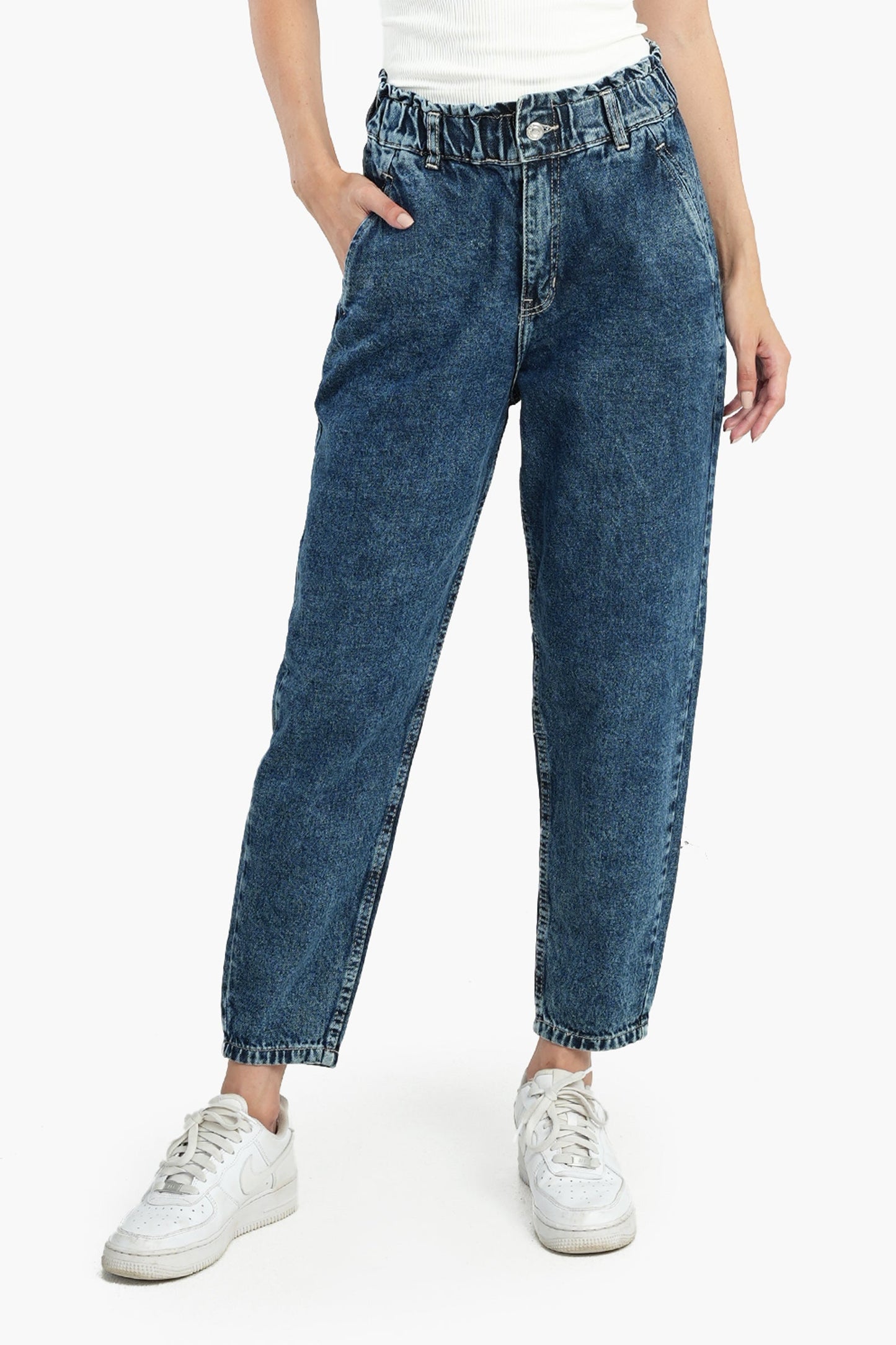 Ankle Length Mom Fit Jeans