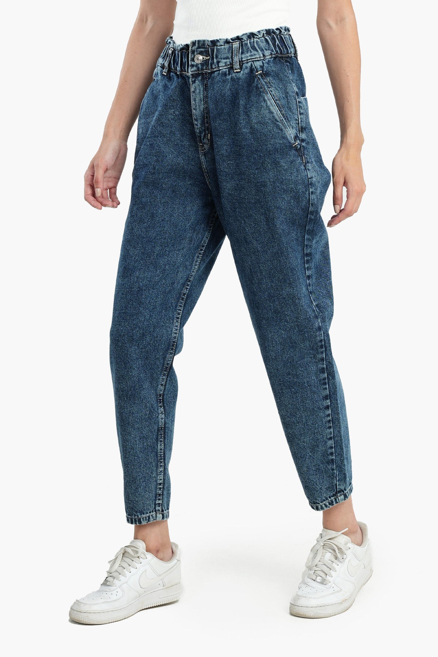 Ankle Length Mom Fit Jeans