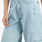 Wide Leg Jeans in Back Flap Pockets