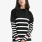 Soft Pullover with White Stripes