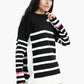 Soft Pullover with White Stripes