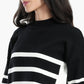 Soft Pullover with White Stripes