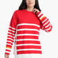 Soft Pullover with White Stripes