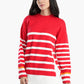 Soft Pullover with White Stripes