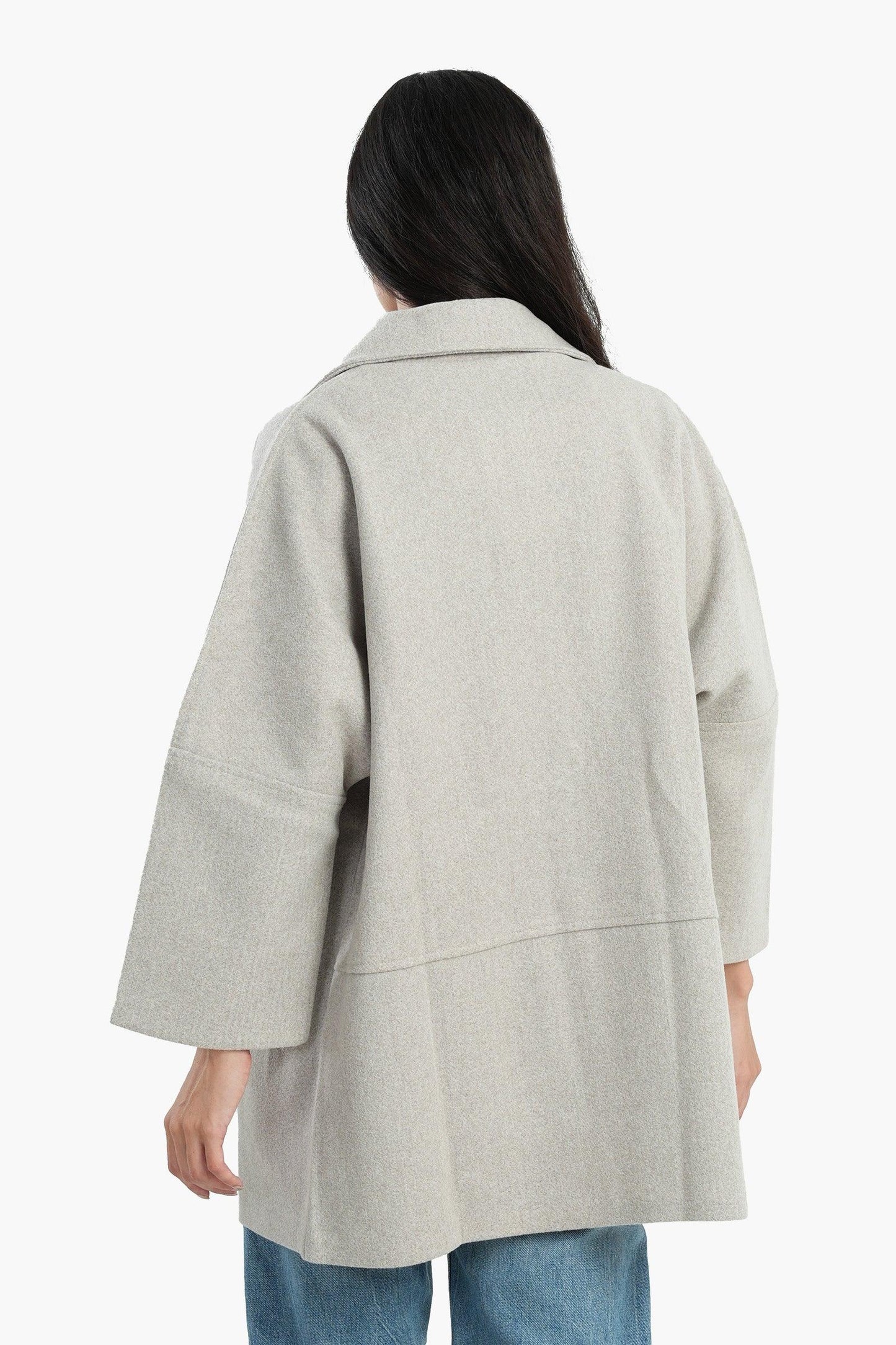 Wool Blend Collared Coat