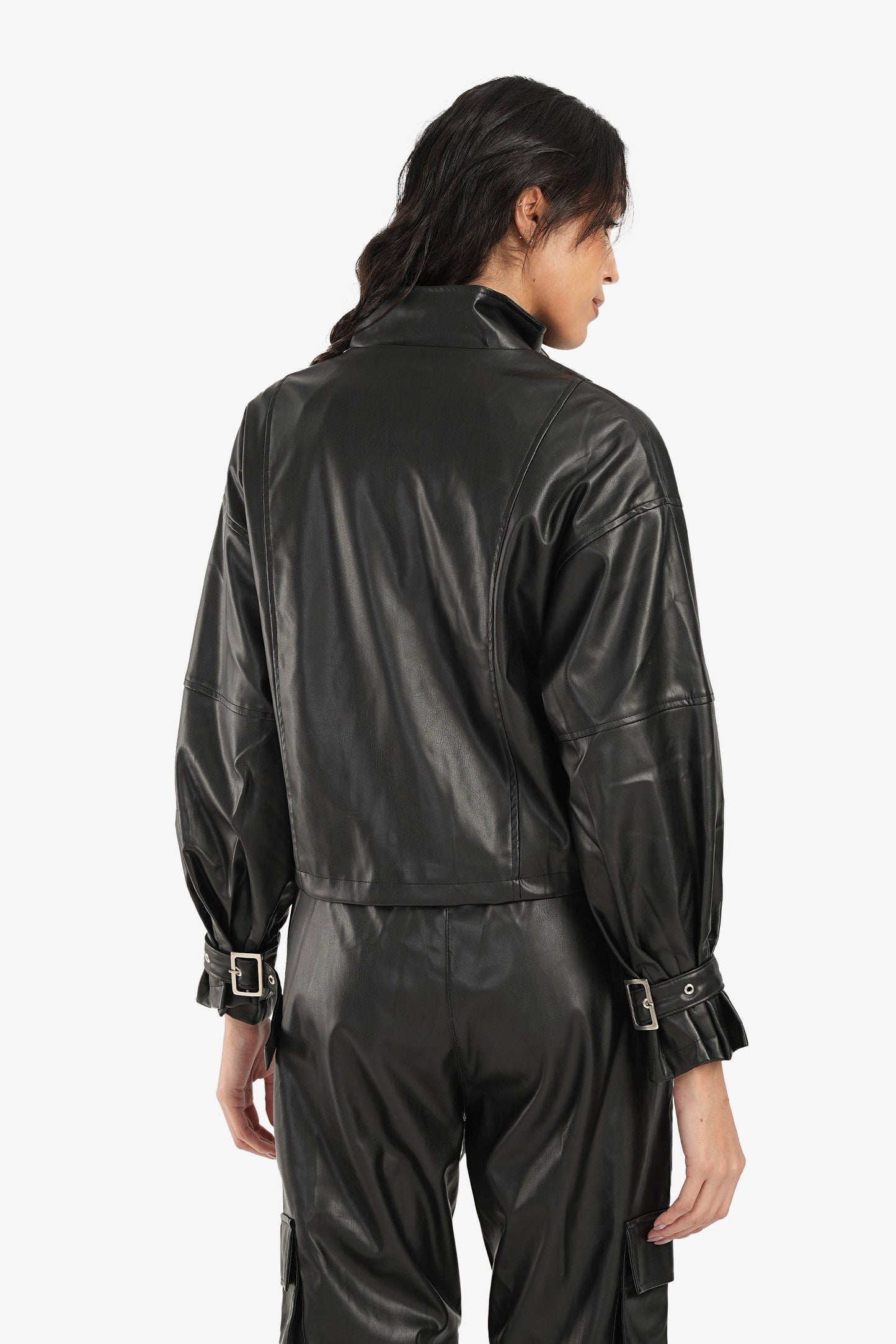 Leather Jacket with Full Zipper